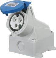 Розетка силова стаціонарна із заземленням Expert 2p+PE (113) 220В 16А IP44 сірий