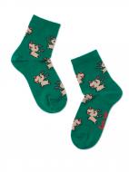 Носки детские унисекс Conte-Kids новогодние 21С-67СП 649 р.16–18 зеленый