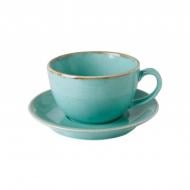 Чашка чайная с блюдцем Seasons Turquoise 320 мл Porland