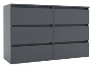 Комод Идея 2x3ш 1200x760x420 мм графит/графит