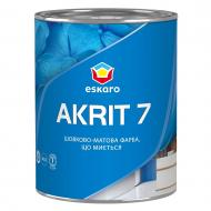 Краска акрилатная водоэмульсионная Eskaro Akrit 7 мат белый 0,95 л 1,23 кг