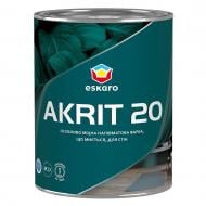 Краска акрилатная водоэмульсионная Eskaro Akrit 20 полумат белый 0,95 л 1,01 кг
