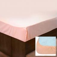 Простынь на резинке из ранфорса 200x200 см персиковый