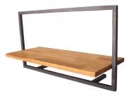 Полка Метал Арт навесная КМ-1 650x350 мм черный