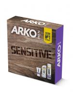 Набор подарочный Arko Sensitive пена для бритья, крем после бритья, гель/шампунь 2 in1 Crystal 	1849