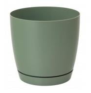 Горшок для цветов пластик Тоскана 15 круглый зеленый чай 2,2 л Form Plastic
