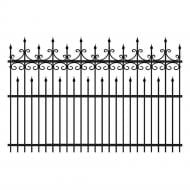 Кованое ограждение Артдеко КО-01 2500х1645 мм (комплект элементов)