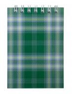 Блокнот на пружині зверху А7 48 л. Shotlandka, зелений, клітинка, картонна обкладинка BM.2490-04 Buromax