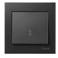 Выключатель одноклавишный проходной одноклавишный Lezard Rain антрацит 703-4288-105