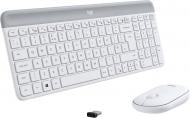 Комплект клавіатура та миша Logitech MK470 Slim Wireless Keyboard and Mouse Combo White (L920-009205)