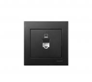 Розетка компьютерная Lezard Rain антрацит 703-4288-139