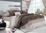 Комплект постельного белья сатин Carmel 1,5 коричневый SoundSleep