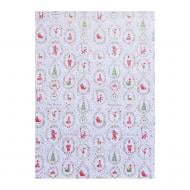 Бумага для упаковки белый с рисунком 70x50 см