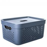 Кошик для білизни Алеана Simple з кришкою 15 л граніт