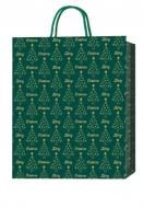 Пакет подарунковий L 31х42х12 см зелений із золотом Buromax Пакет подарунковий L 31х42х12 см зелений із золотом Buromax