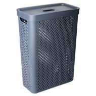 Кошик для білизни Алеана Simple з кришкою 25 л граніт