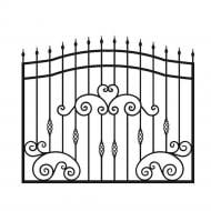 Кованое ограждение Артдеко КО-60 2000х1700 мм (комплект элементов)
