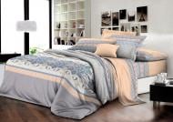 Комплект постільної білизни Palma 2.0 євро блакитний з бежевим
