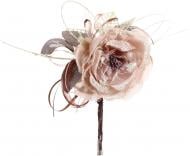 Цветок декоративный Роза з листочками d 10 см в ассортименте SDBF18133