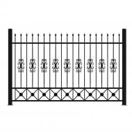 Кованое ограждение Артдеко КО-73 3100х2000 мм (комплект элементов)