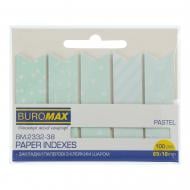Набор закладок бумажных PASTEL 65x18 мм 100 лист. мятный BM.2332-38 Buromax