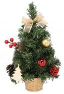 Искусственная елка 30 см красно-золотой