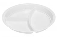 Тарелка пластиковая UP! (Underprice) белая с перегородками 210 10 шт.