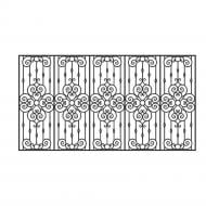 Кованое ограждение Артдеко КО-80 3720х2000 мм (комплект элементов)