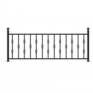 Кованое ограждение Артдеко КО-81 2000х860 мм (комплект элементов)