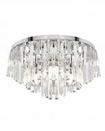 Люстра стельова LIGHT SET PIONA D400 7xE14 прозорий/хром