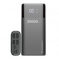 Повербанк Wozinsky 30000 mAh black (63461) 4xUSB LCD Display 2A