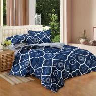 Комплект постельного белья сатин Lutetia 1,5 синий SoundSleep