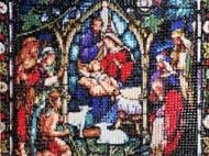 Набор для творчества со стразами на подрамнике Витраж Вертеп 30x40 см (У) GoToArt