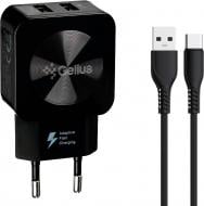 Сетевое зарядное устройство Gelius Prime GU-HC02 2USB 2.1A 12W + кабель Type-C