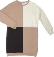 Платье Flis clothes Трехцветное р.S бежевый с черным