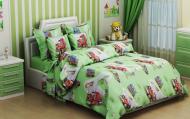 Комплект постельного белья ранфорс Torbay подростковый салатовый с рисунком SoundSleep