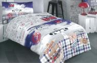 Комплект постельного белья ранфорс Melbourne подростковый белый с рисунком SoundSleep