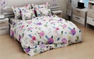 Комплект постельного белья ранфорс Bouquets 2,0 бежевый с рисунком SoundSleep