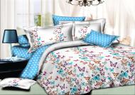 Комплект постельного белья ранфорс Butterfly подростковый белый с рисунком SoundSleep
