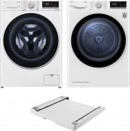 Стиральная машина LG F4V5RS0WW + сушильная машина DC90V5V0W + соединительная планка LG DK1W Стиральная машина LG F4V5RS0WW + сушильная машина DC90V5V0W + соединительная планка LG DK1W
