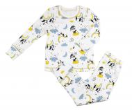 Піжама дитяча для хлопчика Luna Kids панда р.92-98 молочний із малюнком