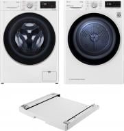 Стиральная машина LG F4V5VS1WW + сушильная машина DC90V5V0W + соединительная планка LG DK1W Стиральная машина LG F4V5VS1WW + сушильная машина DC90V5V0W + соединительная планка LG DK1W
