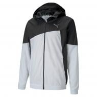 Ветровка мужская весенняя Puma Run Graphic Hooded Jacket 51937701 р.S серая с черным