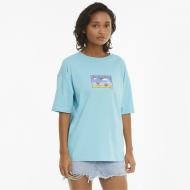 Футболка Puma Downtown Graphic Tee 53024449 р.L голубой