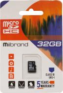 Карта пам'яті Mibrand microSDHC 32 ГБ Class 10 (MICDHU1/32GB)