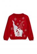 Джемпер детский унисекс ART KNIT Гном р.98-104 красный с рисунком Джемпер детский унисекс ART KNIT Гном р.98-104 красный с рисунком