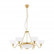 ВИТРИНА! Люстра подвесная Eglo Savoy 8xЕ27 белый с золотистым 95916