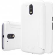 Чехол-книжка NILLKIN Spark series для Motorola Moto G4 Plus white (6296917)