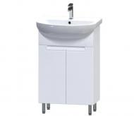 Тумба на ніжках Aquarius Simpli 55 білий з умивальником Артеко 55