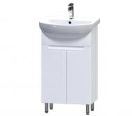 Тумба на ніжках Aquarius Simpli 50 білий з умивальником Артеко 50